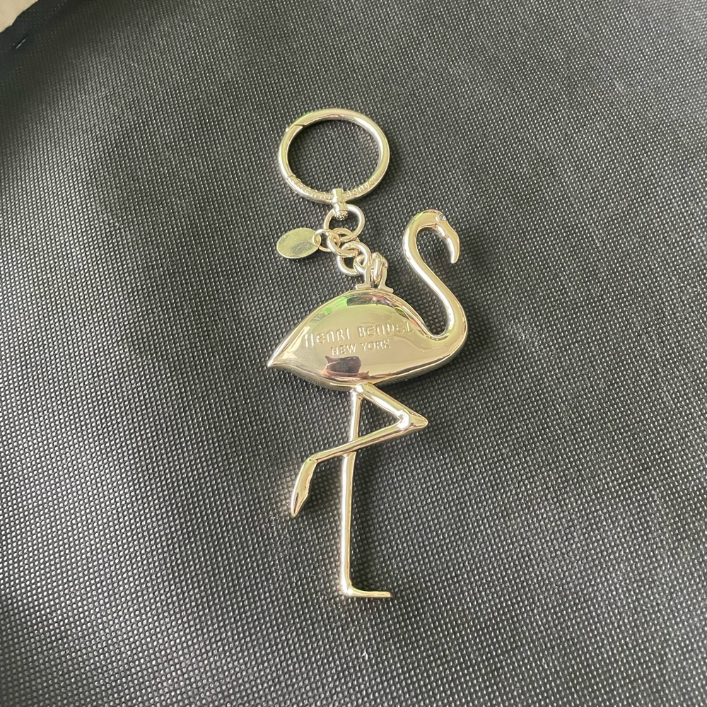 NWOT Henri Bendel Pink Flamingo Key fob/bag charm - Picture 2 of 3